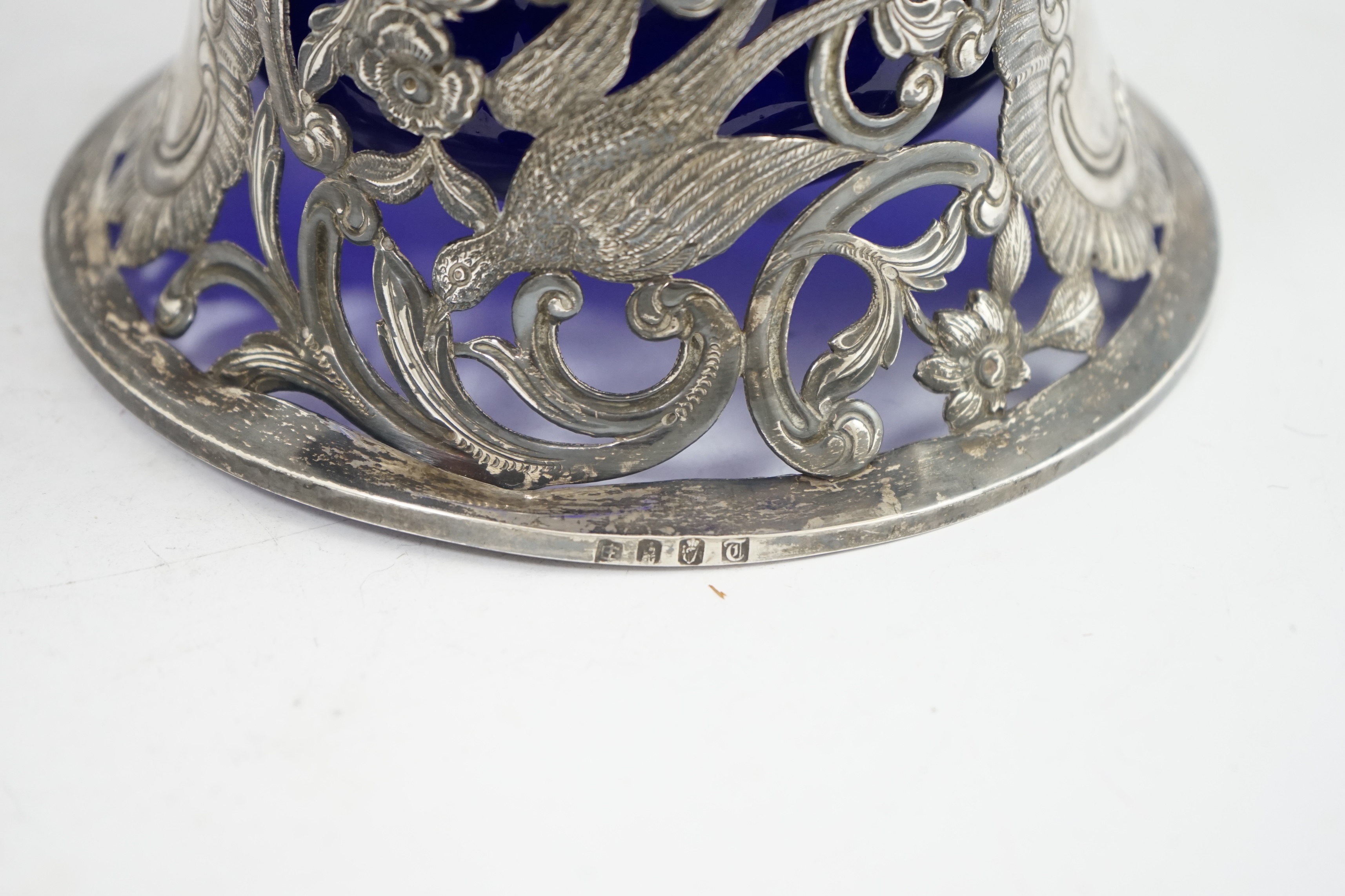 A George IV Irish pierced silver dish ring by Edward Johnson Ltd